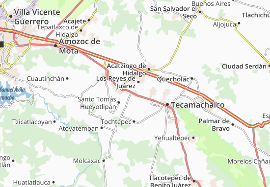 Karte Stadtplan Cuapiaxtla de Madero