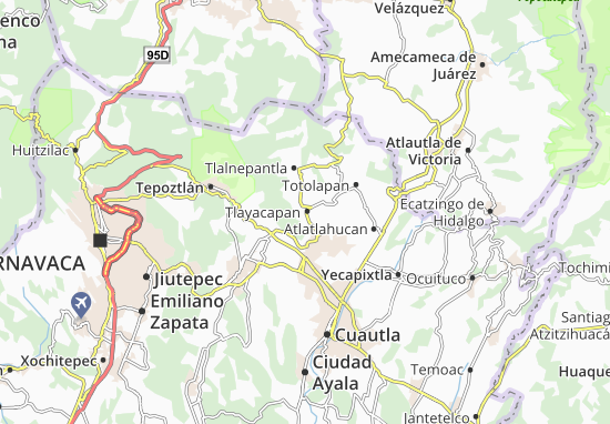 Karte Stadtplan Tlayacapan