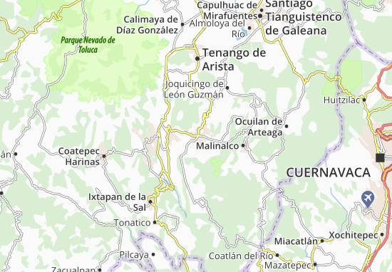 Karte Stadtplan Tenancingo de Degollado