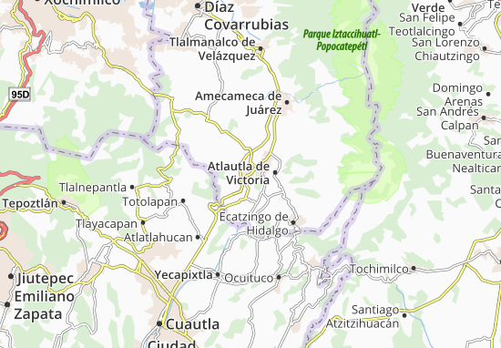 Karte Stadtplan Tepetlixpa