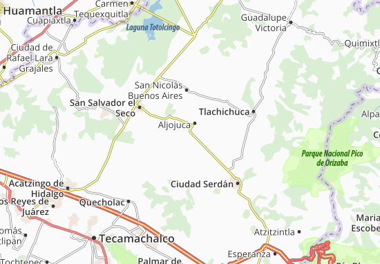 Karte Stadtplan San Juan Atenco
