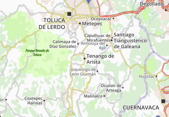 Karte Stadtplan Tenango de Arista