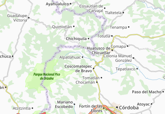 Karte Stadtplan Alpatláhuac