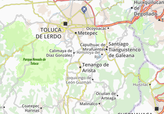 Kaart Plattegrond Santa María Rayón