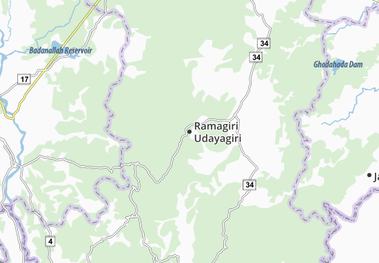 Kaart Plattegrond Ramagiri Udayagiri