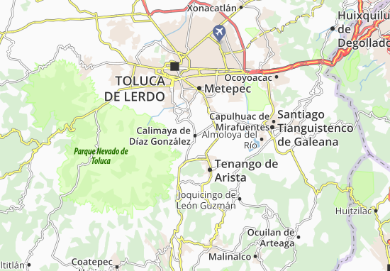 Kaart Plattegrond Calimaya de Díaz González