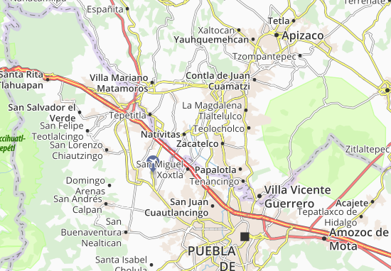 Karte Stadtplan Tetlatlahuca