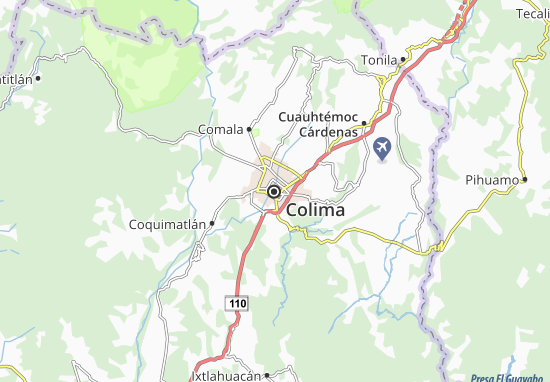 Kaart Plattegrond Colima