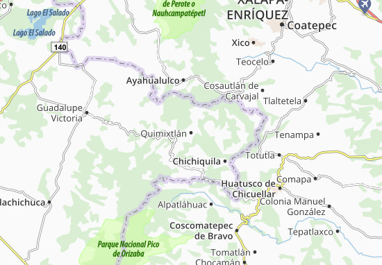 Karte Stadtplan Quimixtlán