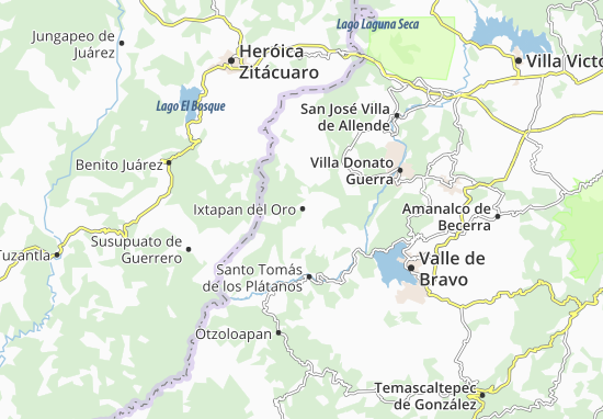 Kaart Plattegrond Ixtapan del Oro