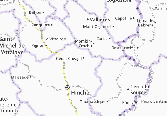 Kaart Plattegrond Cerca-Cavajal