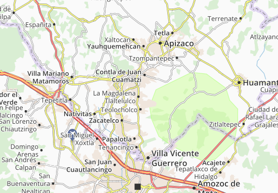 Carte-Plan La Magdalena Tlaltelulco