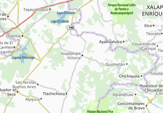 Karte Stadtplan Guadalupe Victoria