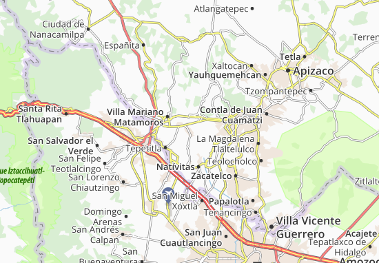Carte-Plan Santa Ana Nopalucan