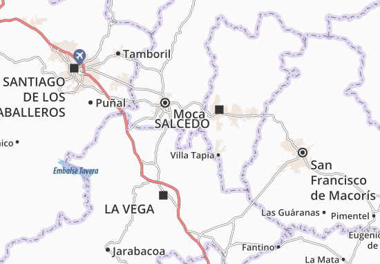 Karte Stadtplan Cayetano Germosén