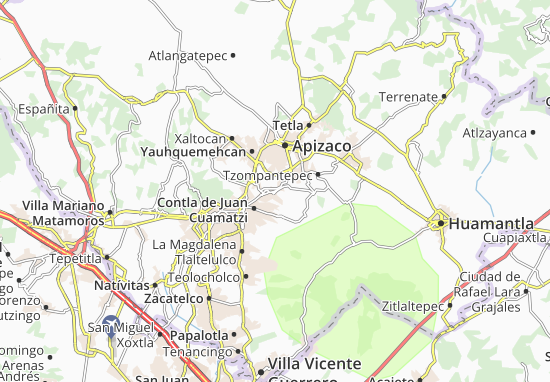 Carte-Plan Santa Cruz Tlaxcala