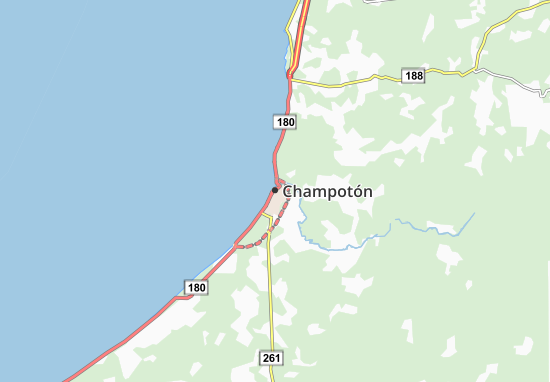 Karte Stadtplan Champotón