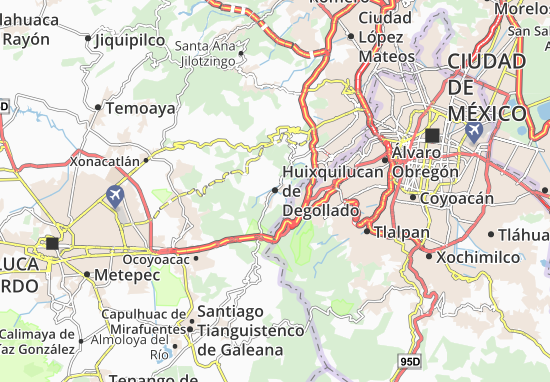 Kaart Plattegrond Huixquilucan de Degollado
