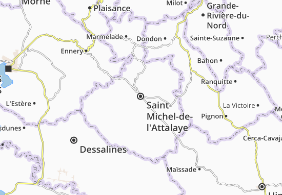 Karte Stadtplan Saint-Michel-de-l&#x27;Attalaye