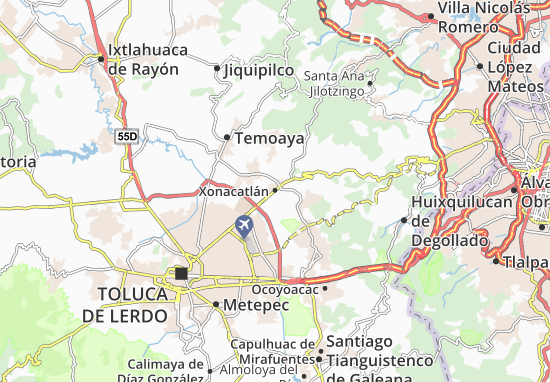 Mapa Xonacatlán