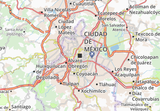 Karte Stadtplan Ciudad de México