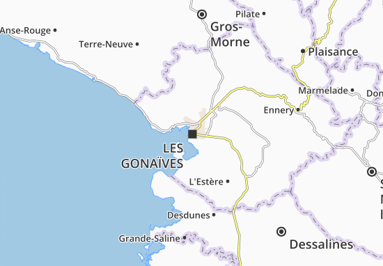 Kaart Plattegrond Les Gonaïves
