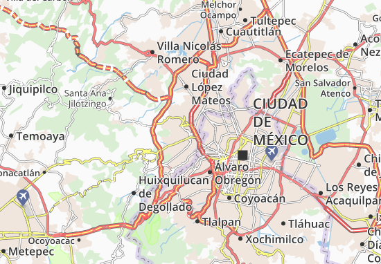 Carte-Plan Naucalpan de Juárez