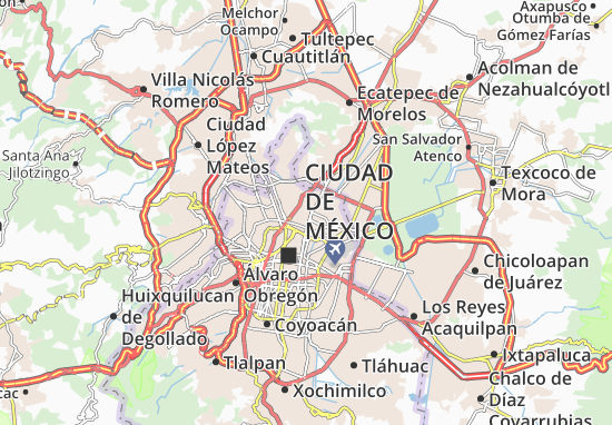 Karte Stadtplan Gustavo A. Madero