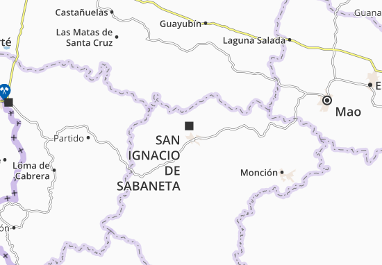 Karte Stadtplan San Ignacio de Sabaneta