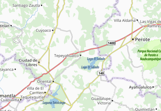 Karte Stadtplan Tepeyahualco