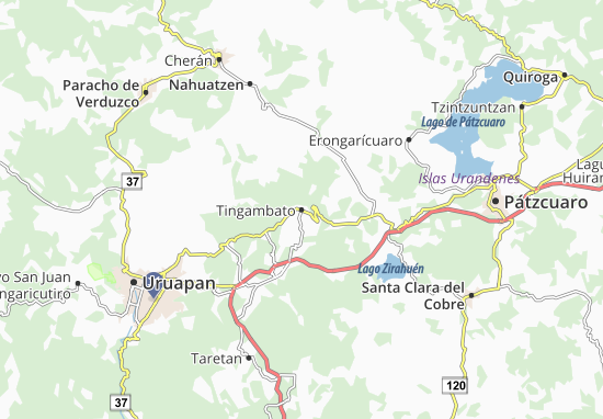 Mapa Tingambato