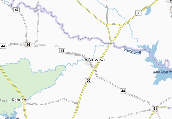 Karte Stadtplan Nevasa