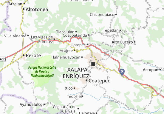 Karte Stadtplan Tlalnelhuayocan