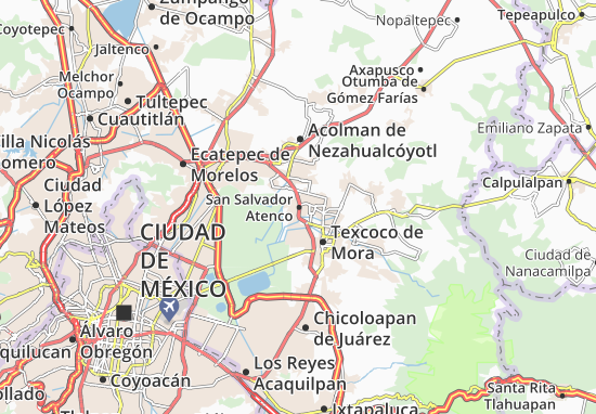 Karte Stadtplan San Salvador Atenco
