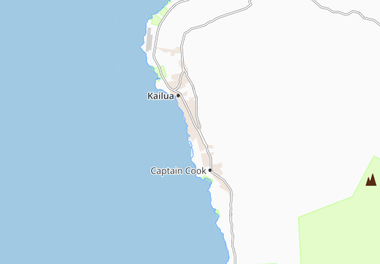 Karte Stadtplan Kahaluu-Keauhou