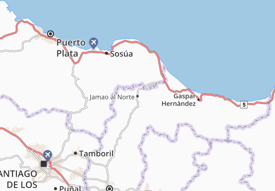 Kaart Plattegrond Jamao al Norte