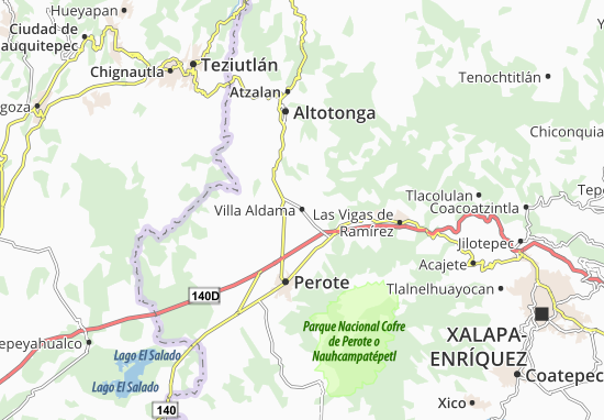 Karte Stadtplan Villa Aldama
