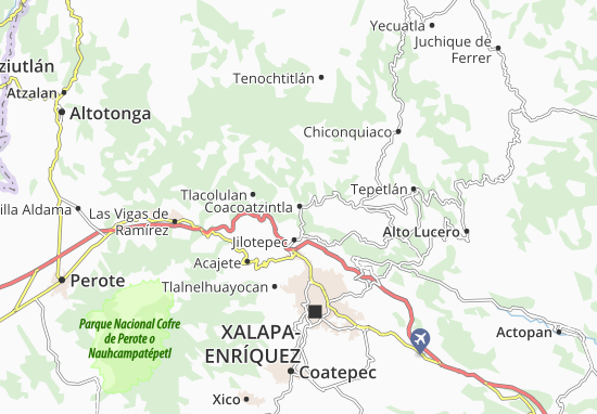 Karte Stadtplan Coacoatzintla
