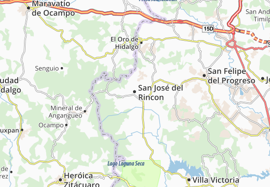 Kaart Plattegrond San José del Rincon