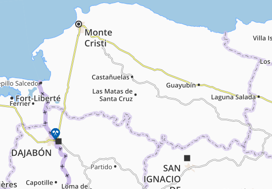 Karte Stadtplan Las Matas de Santa Cruz