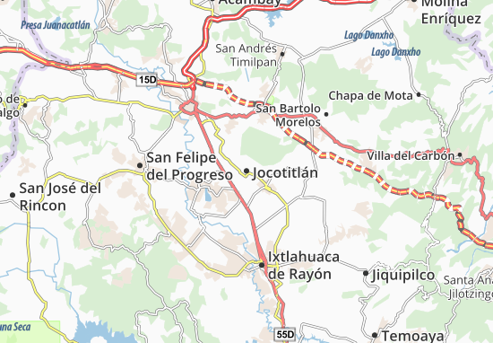 Kaart Plattegrond Jocotitlán
