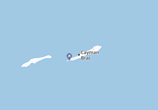 Kaart Plattegrond Cayman Brac