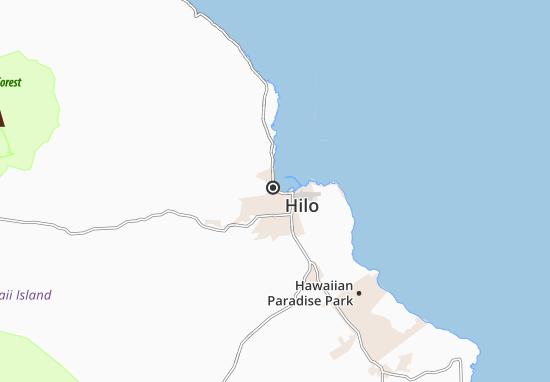 Karte Stadtplan Hilo