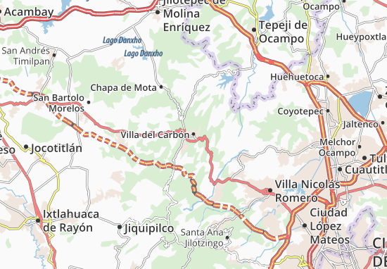 Villa del Carbón Map