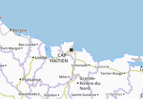 Kaart Plattegrond Cap-Haïtien