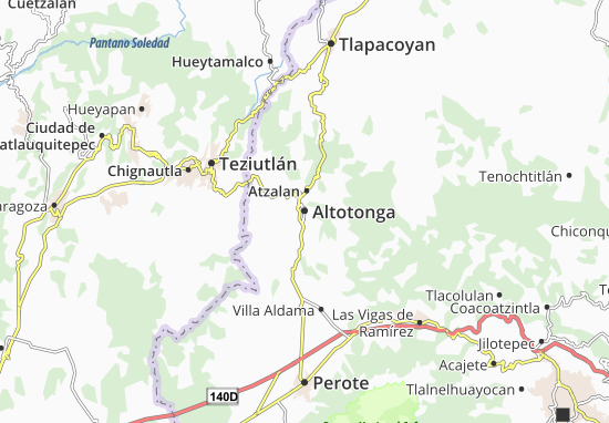 Karte Stadtplan Altotonga