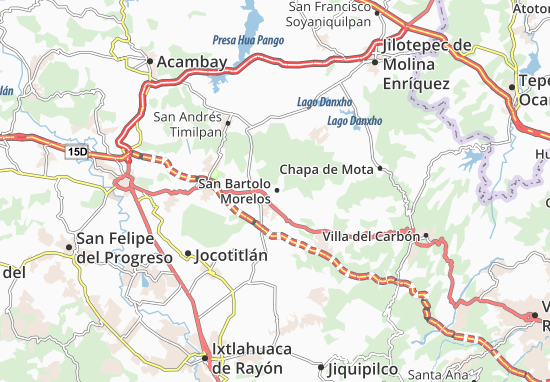 Kaart Plattegrond San Bartolo Morelos