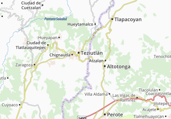 Mapa San Juan Xiutetelco