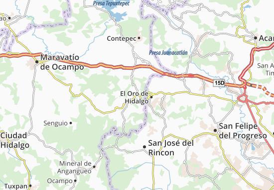 Tlalpujahua de Rayón Map