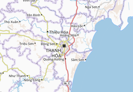 Karte Stadtplan Đông Hương